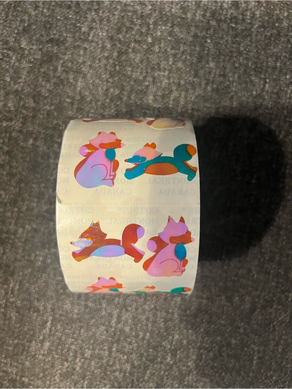Fox Sticker Roll in Pink and Teal — Decorative Home Design Stickers